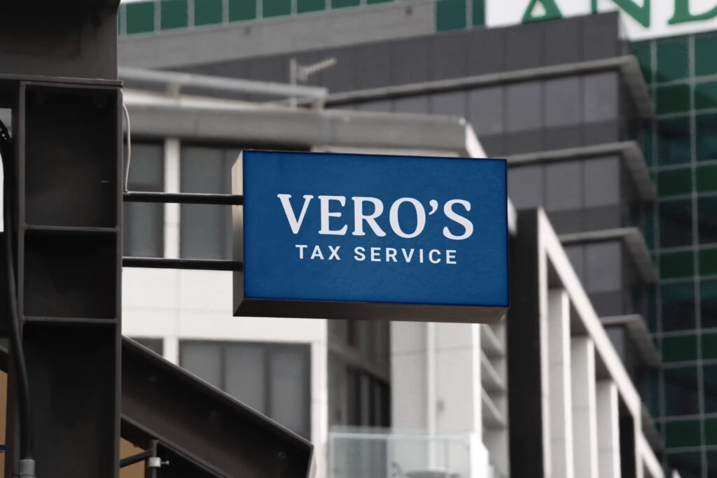 Vero's Tax Service Sign